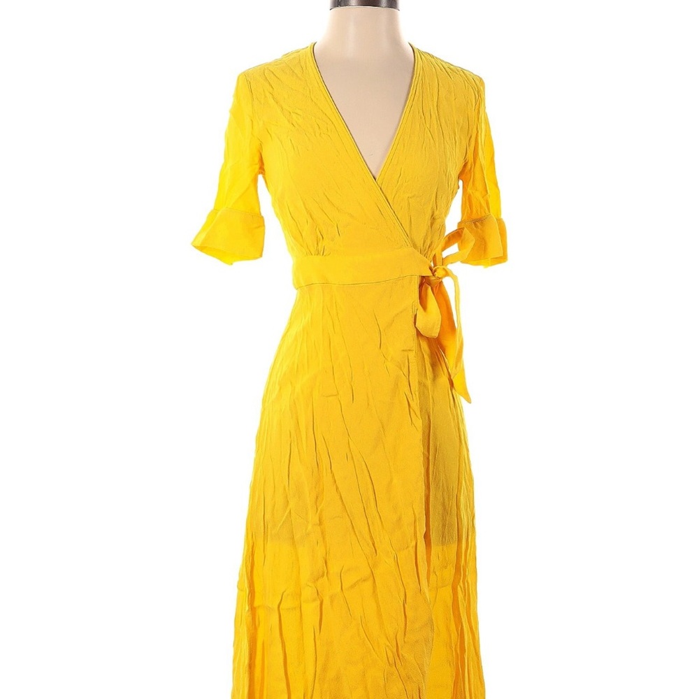 Paris Atelier & Other Stories Yellow Wrap Dress